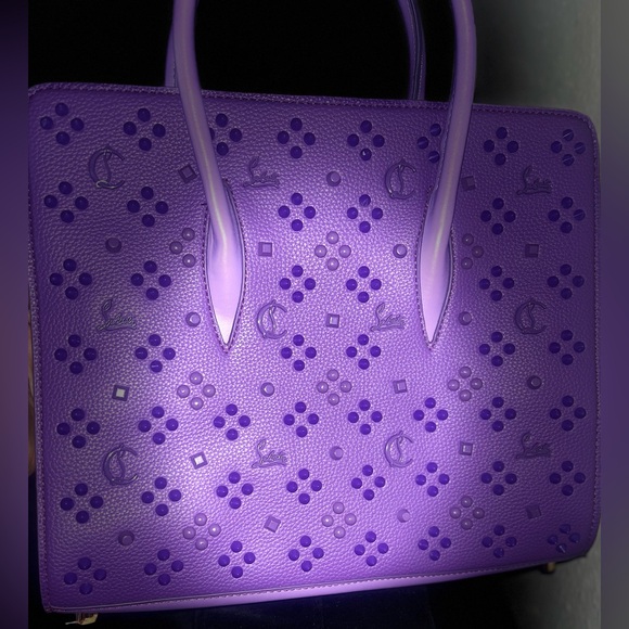 Green/Red or Purple/Red Studded Tote - Picture 7 of 15